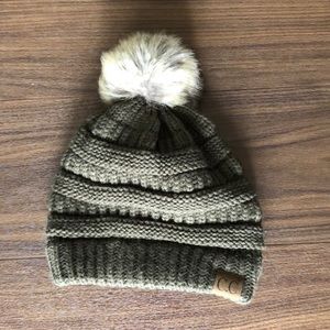 C.C. Army green beanie